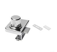 Cerradura de puerta de vidrio con perilla para armarios y vitrinas construida con material de aleación de zinc resistente a la corrosión (409 brillante)