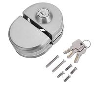 Cerradura de puerta de vidrio de 10-12 mm de espesor Cerradura de puerta corrediza Push-pull de acero inoxidable Puerta doble Apertura doble con 3 llaves para herrajes para puertas comerciales de ofic