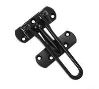 Cerradura de puerta de zinc con seguridad resistente para seguridad de aleación, a prueba de niños, cadena antirrobo para el hogar, restrictor de puerta para atrapar (negro)