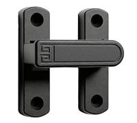 Cerradura de puerta deslizante ajustable de aleación de zinc con montaje de tornillo para armarios, cajones y ventanas, ofrece una instalación segura y personalizable (negro)