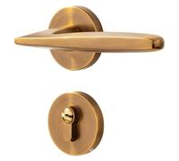 Cerradura de puerta dividida moderna, cerradura madera for dormitorio, conjunto habitación,(Silent door lock brushed gold)