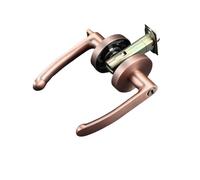 Cerradura de puerta doméstica de tres polos, de una sola lengüeta, redonda, silenciosa, antirrobo.(RED BRONZE BK_60MM)