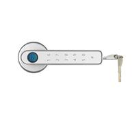 Cerradura de puerta electrónica compatible con Bluetooth Carga USB Pomos de puerta electrónicos Cerradura de manija de seguridad de huellas dactilares para apartamento (Color: Plata NO Tuya)