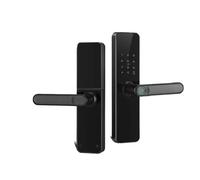 Cerradura de puerta elegante con la cerradura madera del hogar inteligente electrónica Digitaces APP biométrico Fingerprin,Protección inteligente confiable