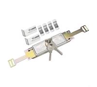 Cerradura de puerta enrollable con cinturón de seguridad para el hogar, cerradura de seguridad antirrobo con diseño de lengüeta cuadrada sólida para puertas delanteras y traseras del hogar, material