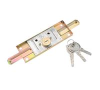 Cerradura de puerta enrollable con lengüeta cuadrada sólida para una mayor seguridad del hogar, para una construcción duradera de cobre, color plateado, tamaño de 285 mm, accesorios completos para una