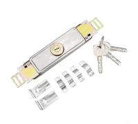 Cerradura de puerta enrollable para seguridad del hogar, cerradura de puerta antirrobo con núcleo de cobre con lengüeta cuadrada, 285 mm, color plateado para puertas delanteras y traseras, Comp(A)