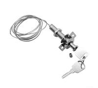 Cerradura de puerta enrollable segura para uso en garaje, incluye 2 llaves, longitud de cable de 2 m, se adapta a paneles de 10 mm a 45 mm