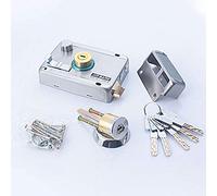 Cerradura de puerta exterior, cerradura de puerta exterior de acero inoxidable, alta seguridad para su hogar o lugar de trabajo, con 5 llaves (abierta a la derecha sin lado)