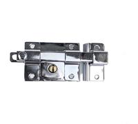 Cerradura de puerta exterior de estilo antiguo, pestillo de puerta de hierro inoxidable con perno de puerta de estilo vintage, pestillo mecánico antirrobo para valla de metal de madera, 2 llaves