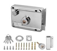 Cerradura De Puerta Externa Con 5 Llaves Para Pestillo Nocturno, Puerta Corrediza De Empuje, Lugar De Trabajo En El Hogar (Abierto A La Derecha)