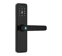 Cerradura de puerta inteligente, 5 en 1, cerradura electrónica para puerta con huella dactilar + código + llave + tarjeta + contraseña temporal, control de aplicación, cerradura inteligente para