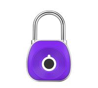 Cerradura de puerta inteligente, Candado biométrico de huella digital resistente al agua, cerradura sin llave recargable por USB for almacenamiento de equipaje en gabinete(Purple)