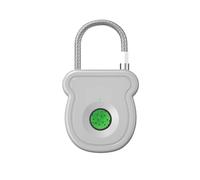 Cerradura de puerta inteligente, Candado de huella digital de desbloqueo rápido a prueba de agua, cerradura portátil recargable por USB for cajón, equipaje, gimnasio(Grey)