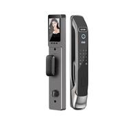 cerradura de puerta inteligente, Cerradura De Puerta Digital Con Reconocimiento 3D, Cámara, Huella Dactilar, Desbloqueo De Contraseña, Cerradura Electrónica Sin Llave