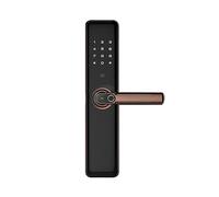 Cerradura de puerta inteligente Cerradura electrónica con contraseña Desbloqueo Bluetooth Cerradura para el hogar Anti-ojo de gato Anti-mirón Cerradura de puerta con huella digital Cerraduras de