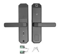 Cerradura de puerta inteligente, cerradura inteligente con pantalla táctil, contraseña, tarjeta IC y llave mecánica, huella digital, cerradura electrónica, adecuado para puertas con un grosor de 35