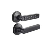 Cerradura de puerta inteligente con Bluetooth, aplicación Tuya, contraseña, llave mecánica, NFC, desbloqueo for manija de puerta de madera, IP54, a prueba de lluvia(X1-Basic)