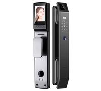 Cerradura de puerta inteligente con reconocimiento facial 3D, huellas dactilares, entrada sin llave, cámara, control de aplicación, para el hogar, oficina, hotel