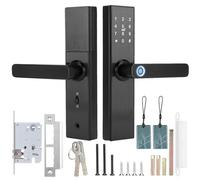 Cerradura De Puerta Inteligente Digital, Cerradura De Puerta Biométrica WiFi Pantalla Táctil Huella Digital Contraseña Tarjeta IC Cerradura De Puerta Inteligente Con Llave Mecánica Para Oficina En Cas