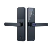 Cerradura de puerta inteligente Digital electrónica, contraseña biométrica huella dactilar, desbloqueo remoto, cerradura apartamento oficina sin llave,Protección inteligente confiable(Double tongue)