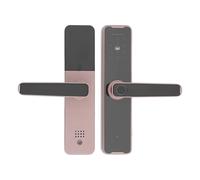 Cerradura de puerta inteligente Smart Lock, cerradura electrónica para puerta de casa, cerradura de seguridad, cerradura antirrobo inteligente, huella dactilar/tarjeta/llave/código de desbloqueo (oro