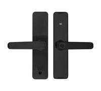 Cerradura de puerta inteligente Smart Lock, cerradura electrónica para puerta de casa, cerradura de seguridad, cerradura antirrobo inteligente, huella digital/tarjeta/llave/código de desbloqueo (negro