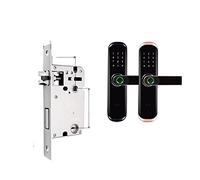 Cerradura de puerta inteligente Tuya inalámbrica para el hogar, manija biométrica de huellas dactilares, impermeable, cerradura inteligente con tarjeta de seguridad, código, puerta, hogar, oficina