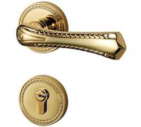 Cerradura de puerta interior americana, silenciosa, europea, universal, dorada, latón macizo, manija habitación, pestillo