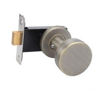 Cerradura de puerta invisible con diseño de cerradura única y mango redondo, construcción de acero inoxidable 304, funcionamiento sin llave para uso en interiores, se adapta a puertas de entre 35 y 55