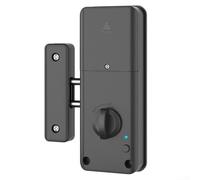 Cerradura de puerta invisible inteligente TTlock para cerradura de puerta inteligente TTlock, múltiples opciones de desbloqueo, seguridad mejorada (negro)
