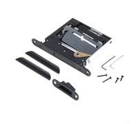 Cerradura de puerta invisible para puertas interiores con funcionamiento silencioso y diseño plano sin costuras compatible con construcción de aleación de zinc de 40-48 mm de grosor (negro)