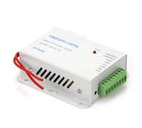 Cerradura de puerta magnética Control de acceso Proveedor de energía Transformador DC 12V 3A de puerta Interruptor Tiempo de retardo Control máximo 15s(White 3A)