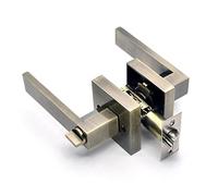 Cerradura de puerta, manija dormitorio, cerradura con pestillo central, responsabilidad, juego resistente, 1 Uds(Green bronze)