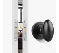 Cerradura de puerta oculta para puertas interiores, manija invisible con entrada sin llave, cerradura de aleación de zinc de una sola cara, se adapta a puertas de baño ignífugas de 35 a 45 mm (color