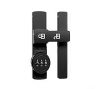 Cerradura de puerta, pestillo de puerta corredera de granero de 180° con código de combinación de 3 dígitos, cerradura de contraseña para armario, cajón, refrigerador (negro con luminoso)