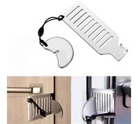 Cerradura de Puerta PortáTil Bloqueador de puerta antirrobo portátil acero inoxidable 8 cm