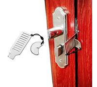 Cerradura de Puerta Portátil Cerradura de Viaje Cerradura Sólida para Trabajo Pesado Cerradura de Puerta de Privacidad de Seguridad sin Perforaciones para Apartamento/Viaje /