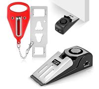 Cerradura de puerta portátil para seguridad de viaje, alarma de bloqueo de puerta de hotel de 150 dB con barra de seguridad ajustable, tope de puerta antirrobo para el hogar y habitaciones de hotel