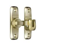 Cerradura de puerta sin perforaciones, color negro, para armario de seguridad para niños, puerta corrediza, gancho antipinchazos, color dorado