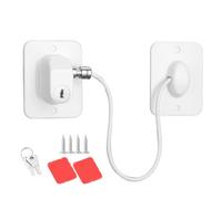 Cerradura de refrigerador de fácil instalación, adhesivo de 3 m, juego de puerta de nevera, a prueba de niños, seguridad para cocina, congelador, cajones, armarios, ventanas, incluye blanco A
