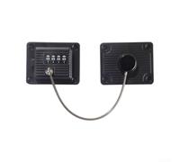 Cerradura de refrigerador sin taladro, paquete de 2, pestillo de seguridad infantil giratorio de 360° para gabinete de refrigerador, congelador, interruptor de límite de contraseña ABS sin