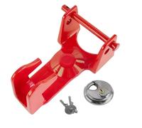 Cerradura de remolque con cuello de cisne y candado con llave, modelo TL-50, compatible con remolques pesados, transportadores de ganado, vehículos recreativos