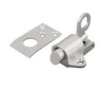 Cerradura de resorte de acero inoxidable, perno automático de cierre automático para puertas y marcos, hardware de seguridad antirrobo, plata, 45 x 42,5 mm