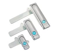 Cerradura de resorte tipo prensa plana de aleación de zinc for caja de equipo, cuerpo de gabinete, cerradura de puerta plana, 1 unidad(Small)