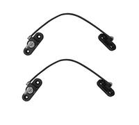 Cerradura de restricción de ventana, cerradura de puerta de ventana para niños, cierre de alambre de seguridad para niños con llaves de tornillo para niños, hogar público (negro, 2 piezas)