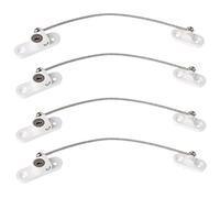 Cerradura de restricción de ventana, cerradura de puerta de ventana para niños, cierre de alambre de seguridad para niños con llaves de tornillo para niños, hogar público (blanco, 4 piezas)