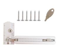 Cerradura de seguridad ajustable para puerta corrediza con llave, mecanismo infantil, de metal, para defensa familiar, a prueba de niños, cerradura de puerta corredera