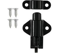 Cerradura de seguridad for puerta de ventana de aleación de aluminio con anillo de tracción y resorte, pestillo automático for puertas, gabinetes, cajones y ventanas (color: negro)(Black)