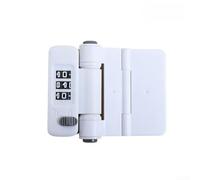 Cerradura de seguridad infantil multifunción ABS con contraseña de doble botón para refrigeradores, armarios y cajones, fácil instalación sin herramientas ni perforación (negro (blanco (contraseña))